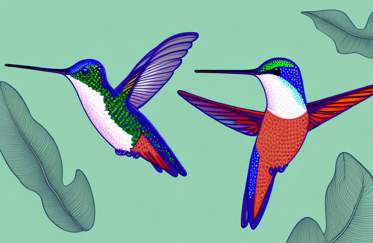 A chestnut-bellied hummingbird in its natural habitat