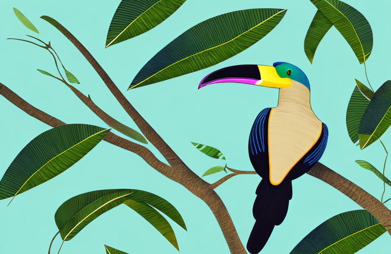 A chestnut-tipped toucanet in its natural environment