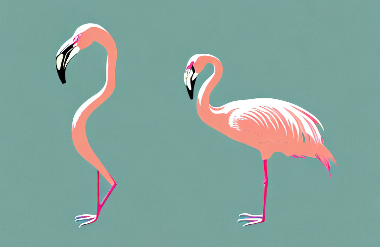 A chilean flamingo in its natural habitat