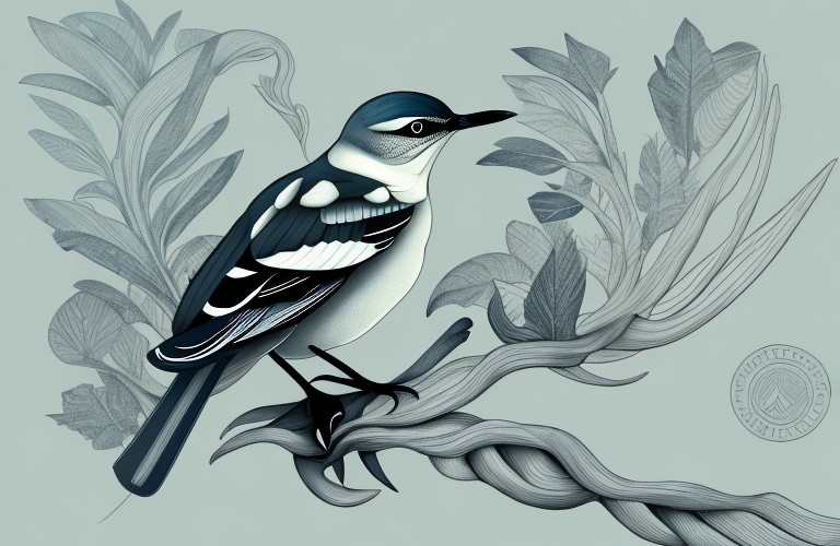 A chilean mockingbird in its natural habitat