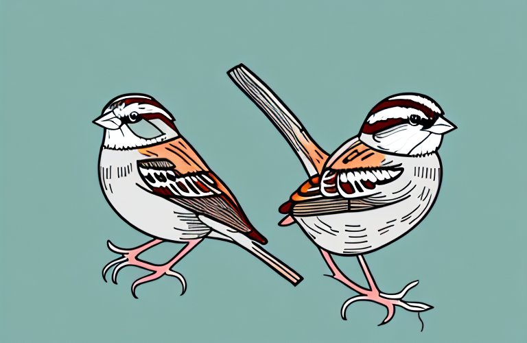 A chipping sparrow in its natural habitat