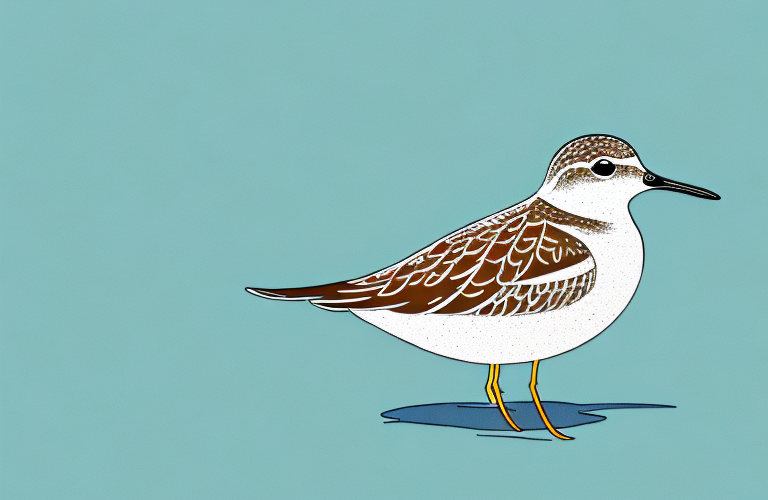 A christmas sandpiper in its natural environment