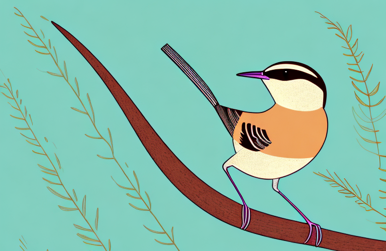 A cinnamon-breasted warbler in its natural habitat