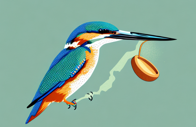 A common kingfisher in its natural habitat