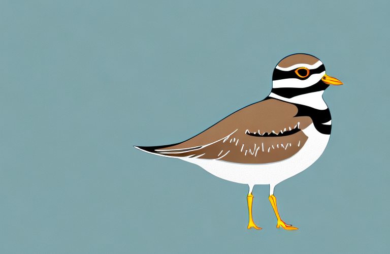 A common ringed plover in its natural habitat