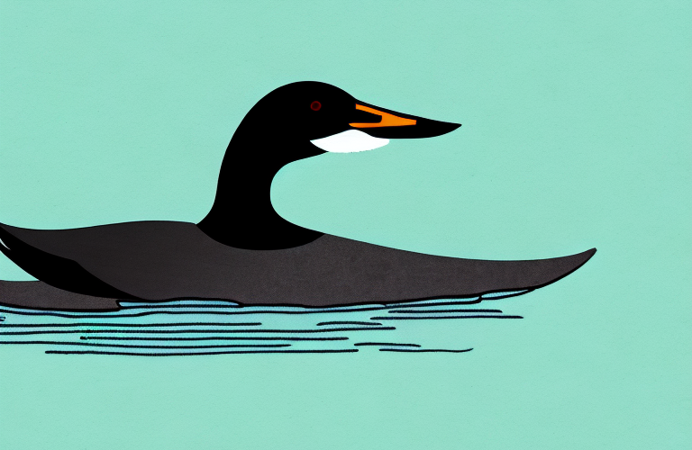 A common scoter in its natural habitat