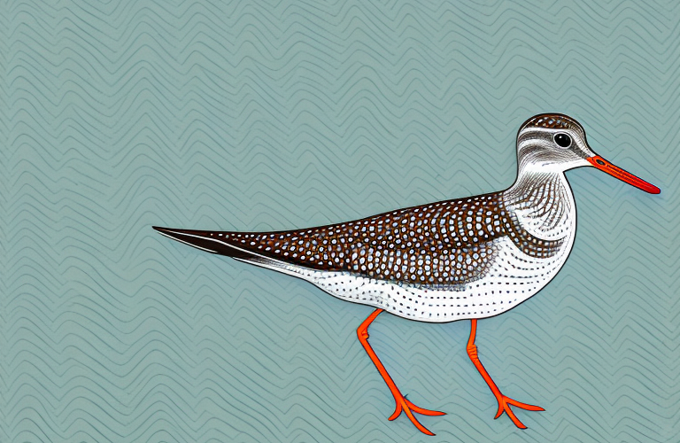 A common redshank in its natural habitat