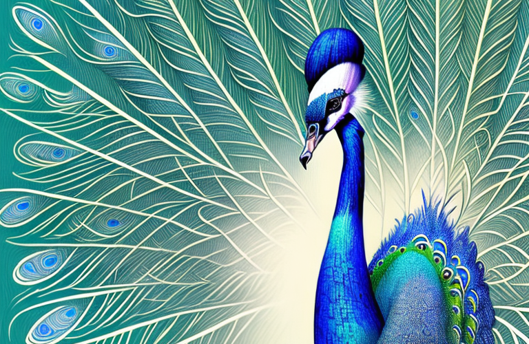 A congo peafowl in its natural habitat