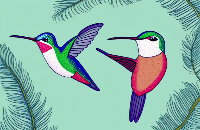 A costa's hummingbird in its natural habitat