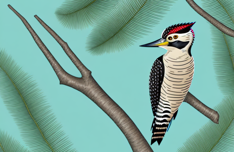 A cream-backed woodpecker in its natural habitat