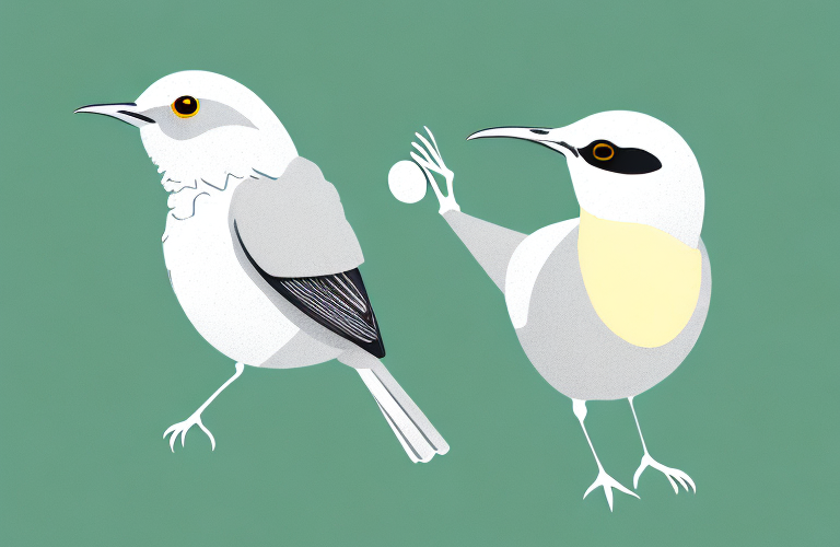A cream-throated white-eye bird in its natural habitat