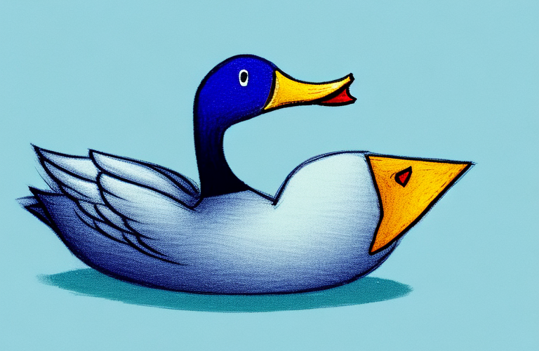 A blue duck